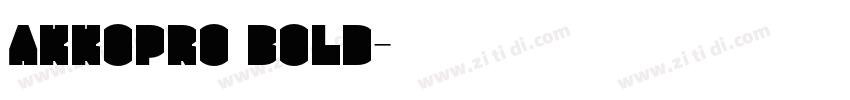 AkkoPro Bold字体转换